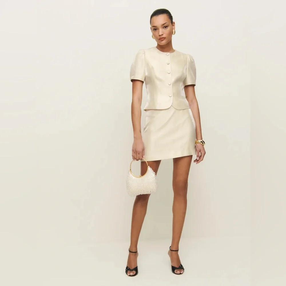 Reformation Mika Two Piece In Cream, brand new, never worn, no flaws._3